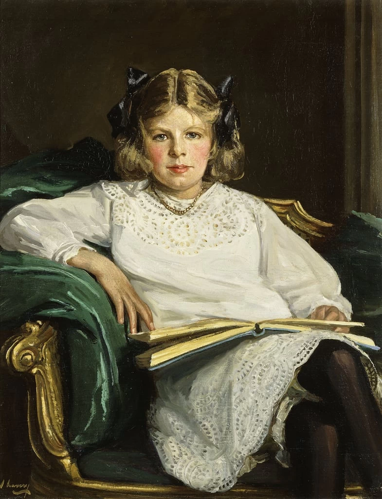 Ritratto di Betty che legge un libro